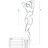 Passion - Femme Bs025 Bodystocking Blanc Style Robe Taille Unique